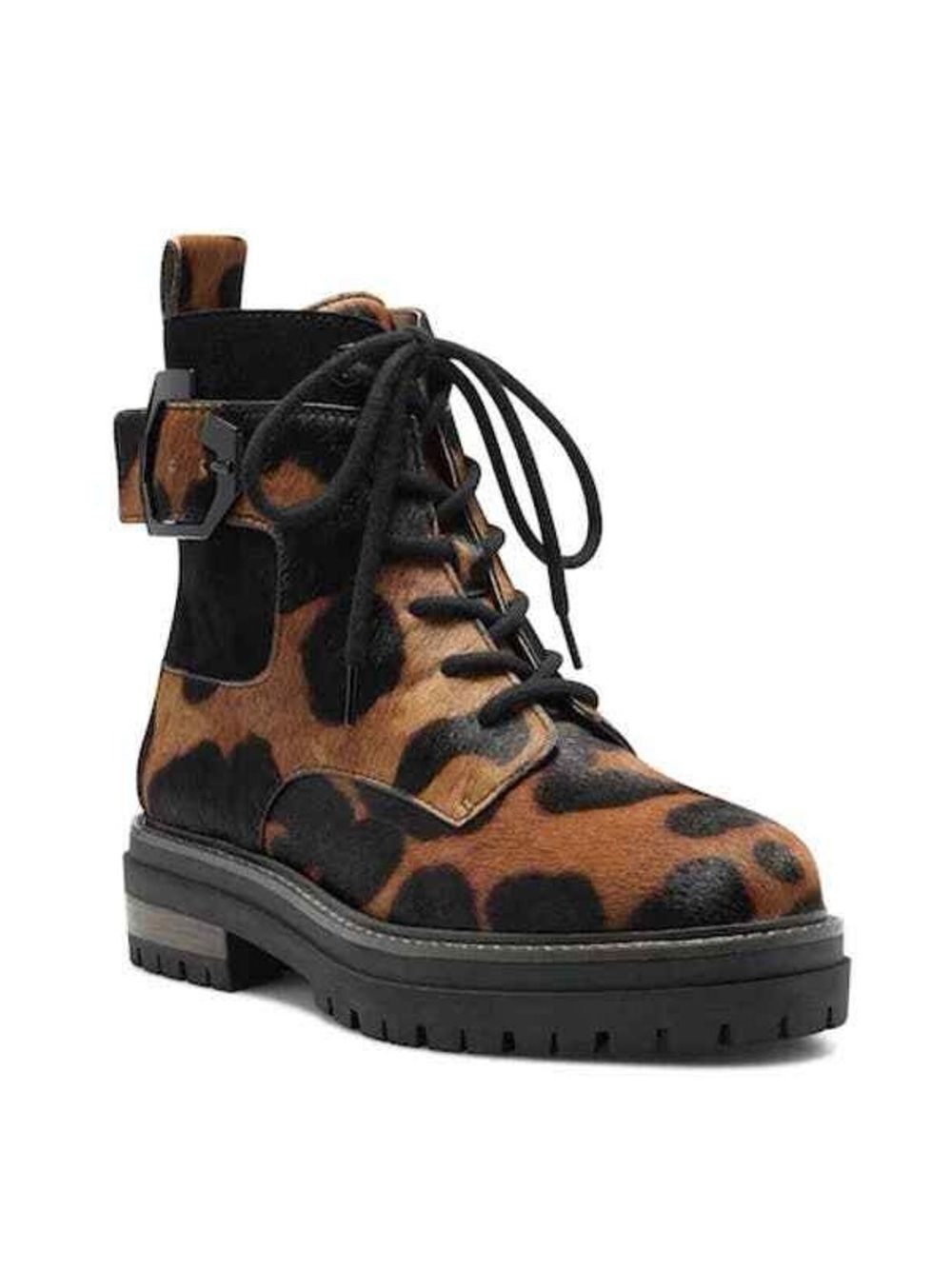 NWOT Louise et Cie Leopard Print Saliha Combat Boot